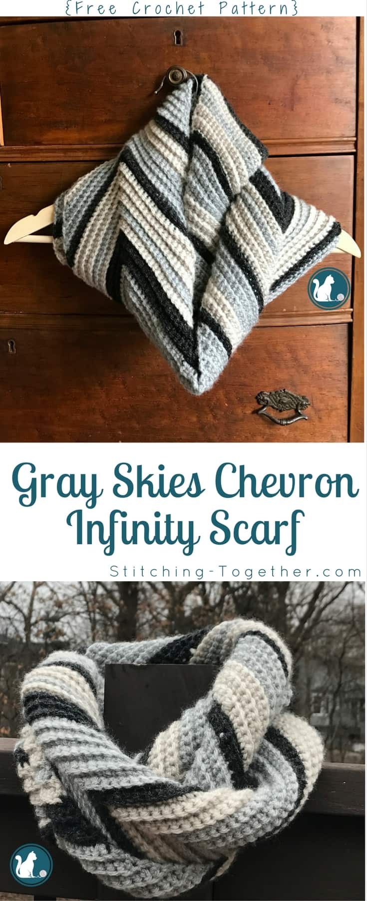 pin image for gray skies chevron infinity scarf 