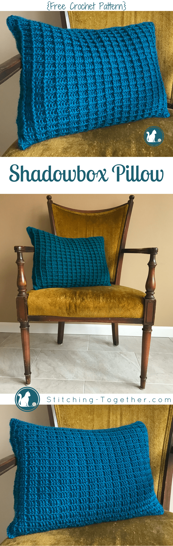 a stitching pillow cover Box Together  Cover Shadow Stitching  Pillow