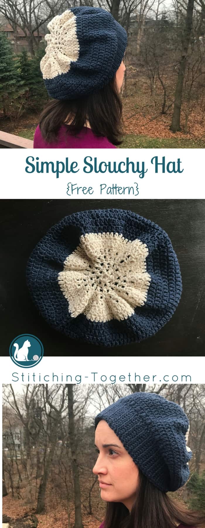 Looking for an easy and free pattern for a crochet slouchy hat? Visit the blog to get the crochet pattern for free and start yours today!