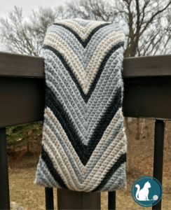 Gray Skies Chevron Infinity Scarf Crochet Pattern FREE