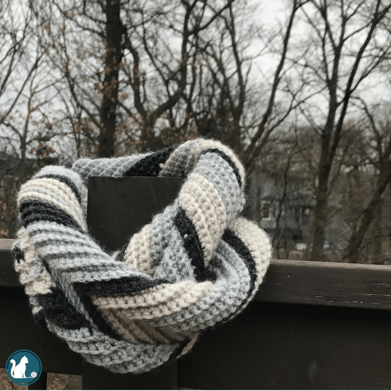 Gray Skies Chevron Infinity Scarf Crochet Pattern