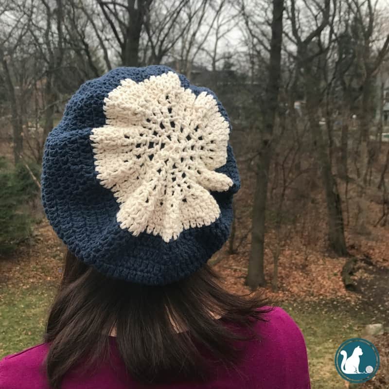 Looking for an easy and free pattern for a crochet slouchy hat? Visit the blog to get the crochet pattern for free and start yours today!