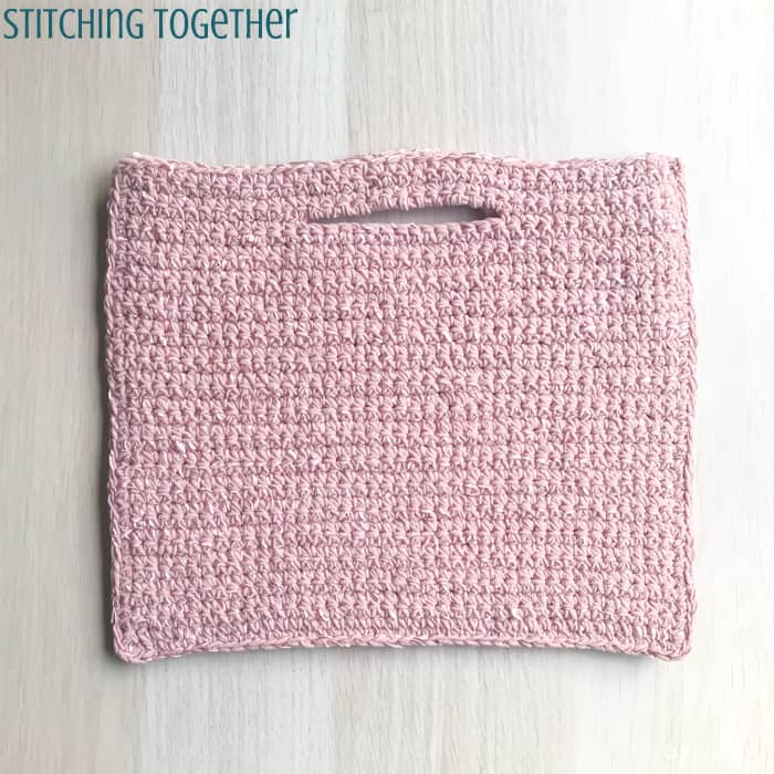 pink small crochet purse