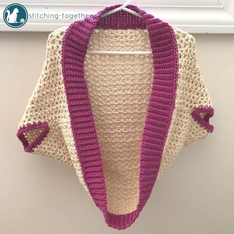 Crochet Toddler Cocoon Shrug Stitching Together