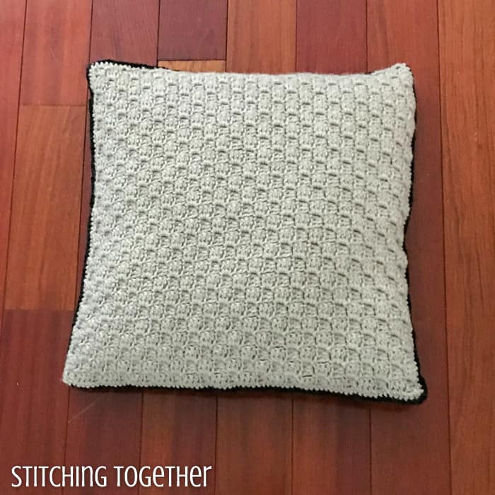 corner to corner pillow cover in ivory color