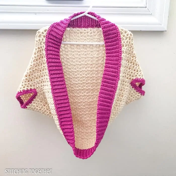 cocoon crochet shrug hanging