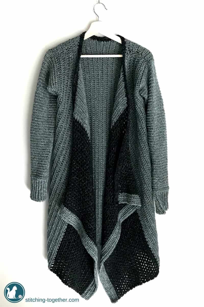 The Kristie Cardi – A Crochet Blanket Cardigan