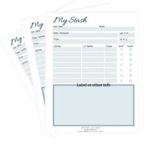 Free Printable to help you organize your yarn stash. This simple printable provides a great way to help track your yarn purchases.