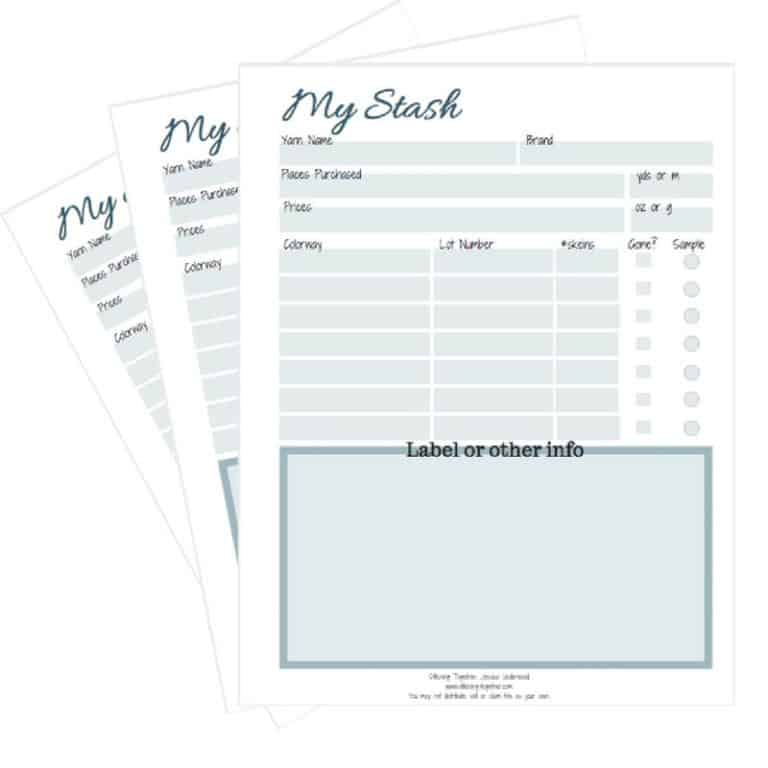 Printable Yarn Stash Organizer