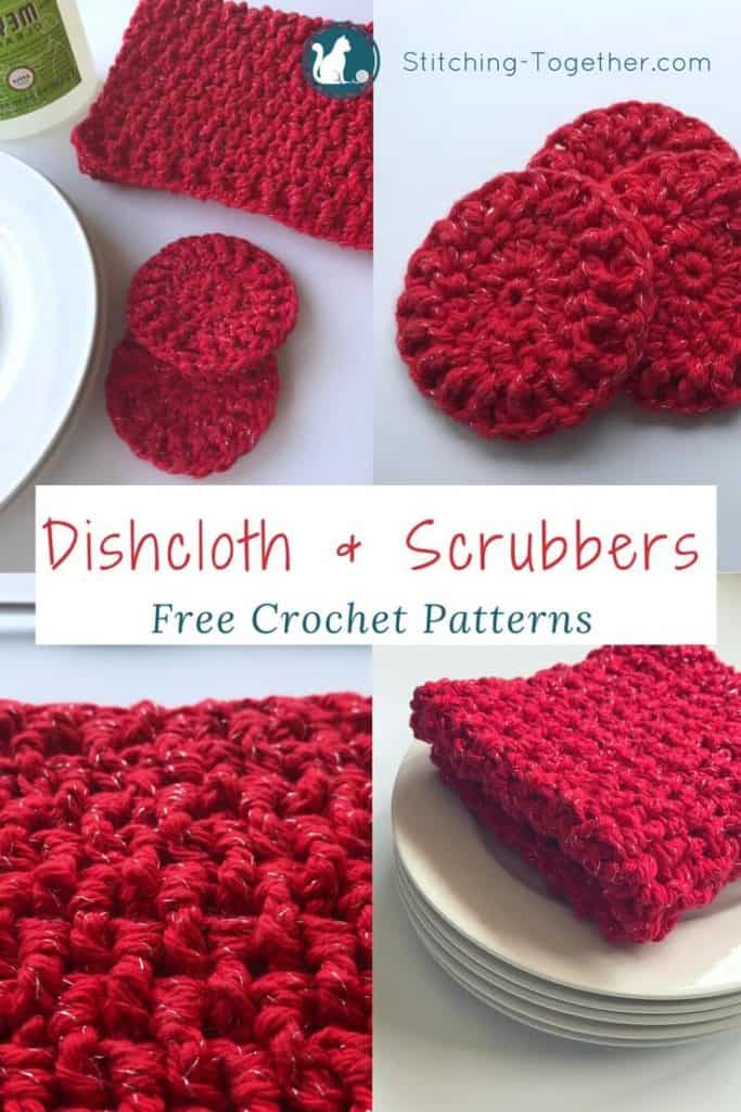 Ribbed Crochet Dishcloths and Dish Scrubbers