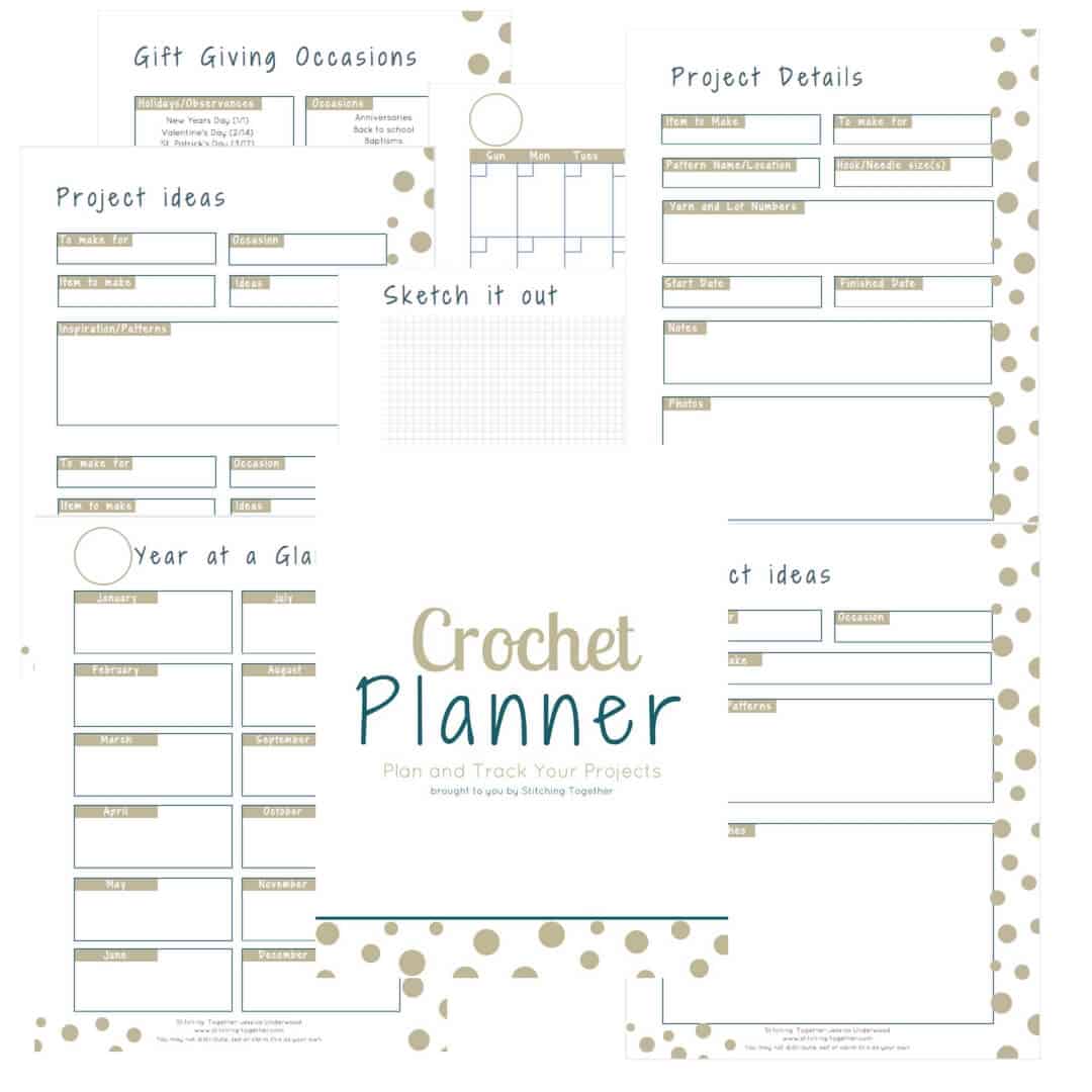 Crochet Journal and Planner, Downloadable Planner, Crochet P - Inspire  Uplift