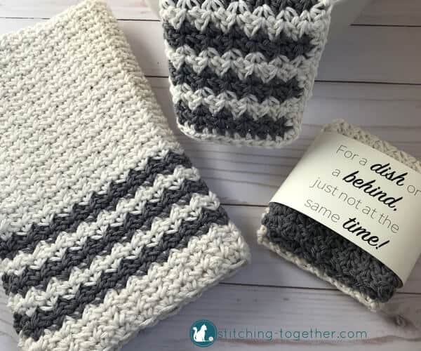 Stay Put Kitchen Towels - they don't slip off! free sewing tutorial