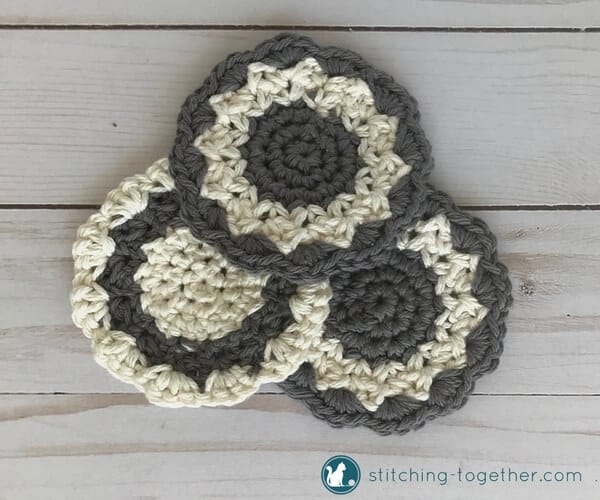 These cute crochet country coasters would look great on your coffee table! They are so quick to crochet and add great farmhouse style to any decor. Visit the blog to get the free crochet pattern!