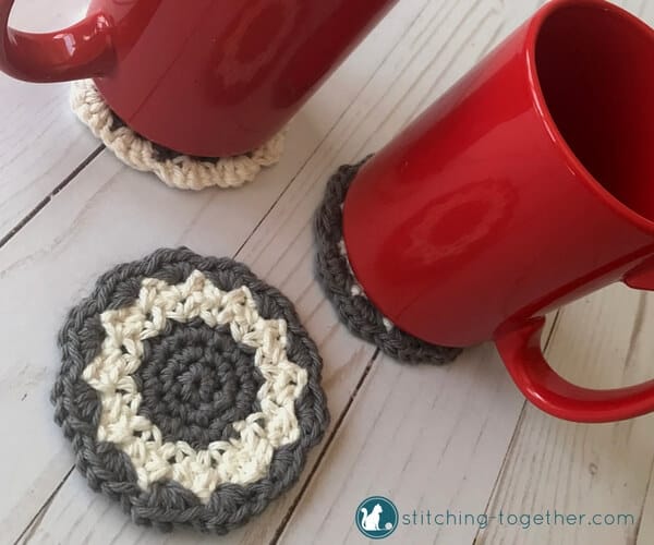 These cute crochet country coasters would look great on your coffee table! They are so quick to crochet and add great farmhouse style to any decor. Visit the blog to get the free crochet pattern!