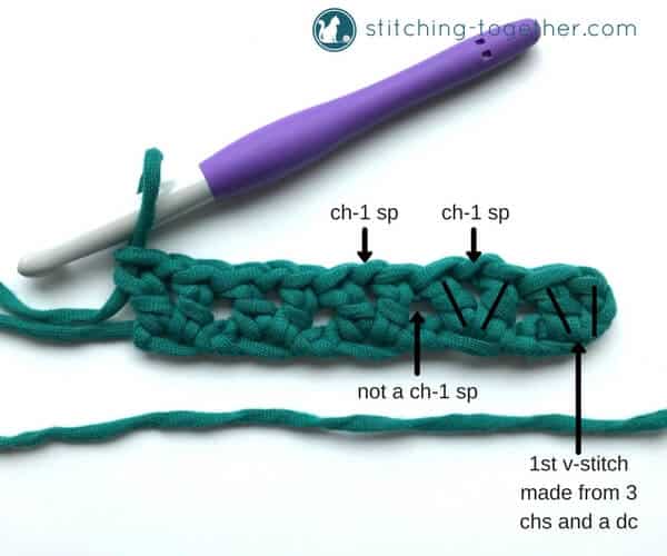 Learn how to crochet the v-stitch with this easy photo tutorial. The tutorial also includes instructions on how to add rows of other stitches on to your v-stitches. The stitch pattern is also known as the open v-stitch or dc v-stitch. What will you make with these stitches?