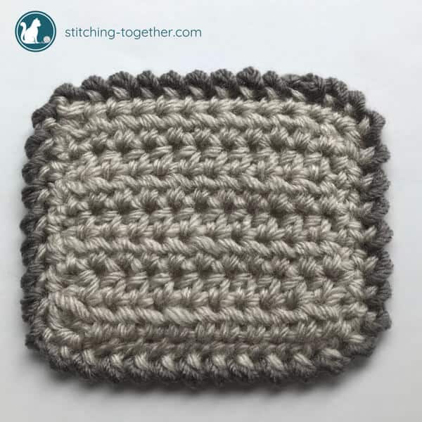 færdig krabbe stitch border højrehåndet