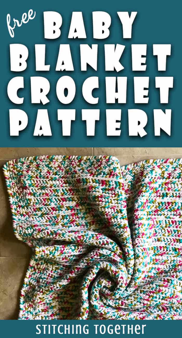 easy crochet baby blanket pin image