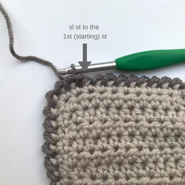 finishing reverse single crochet