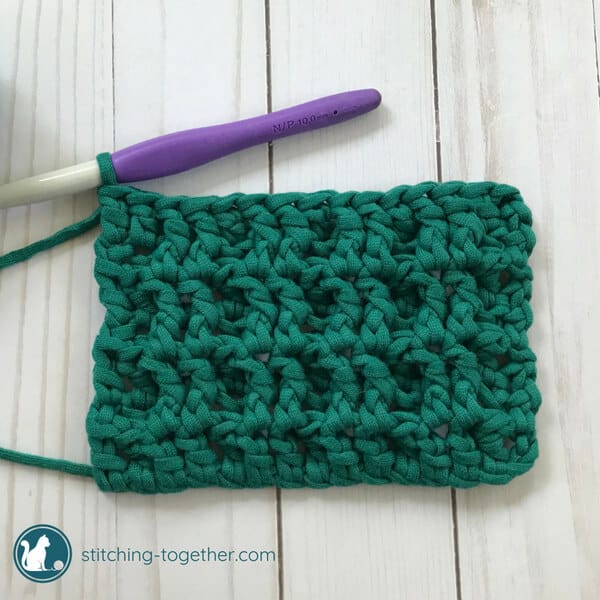 How to crochet the waffle stitch finished