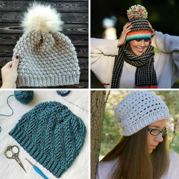 pic of 4 crochet hats