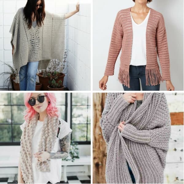 four crochet tops