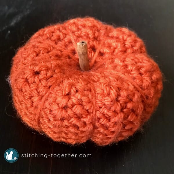 orange crochet pumpkin