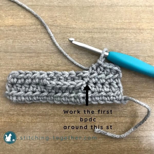 back post double crochet placement