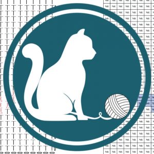 Stitching Together Logo over crochet graph