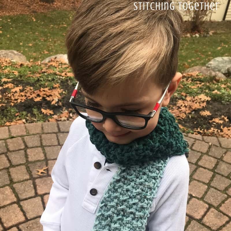 Over the Ridge Crochet Boy Scarf