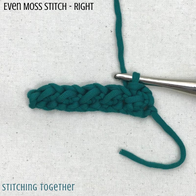 crochet stitches with purple hook