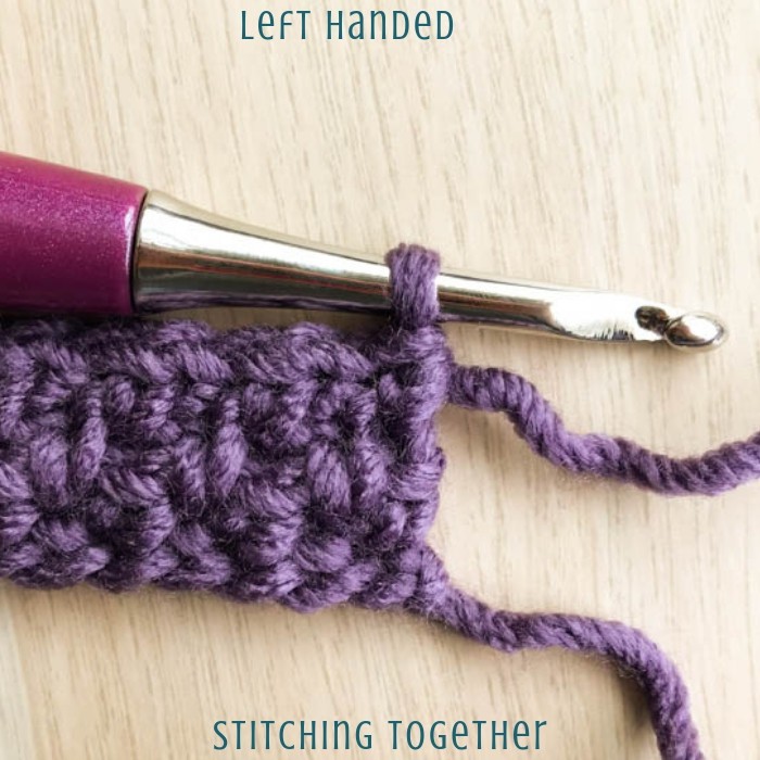 completed third row of the moss stitch