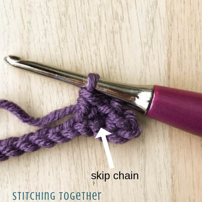 showing where to skip a chain