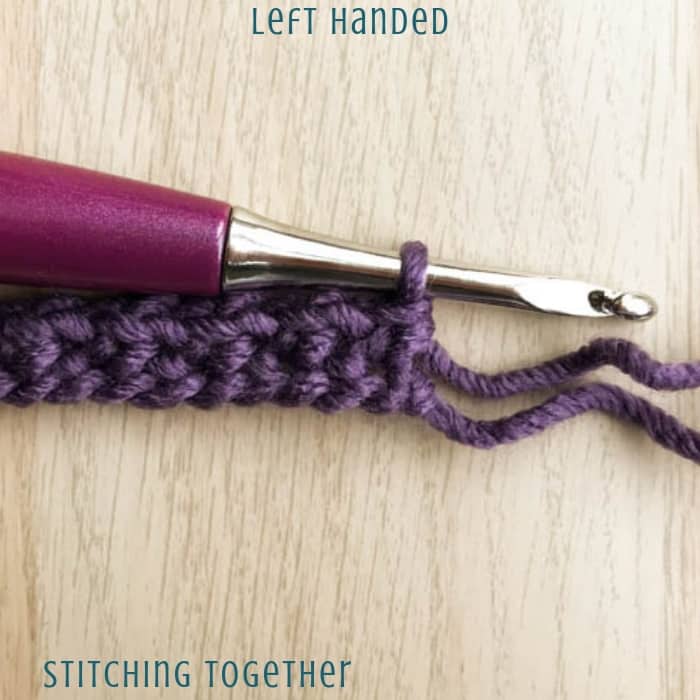 row 1 completed for the moss stitch