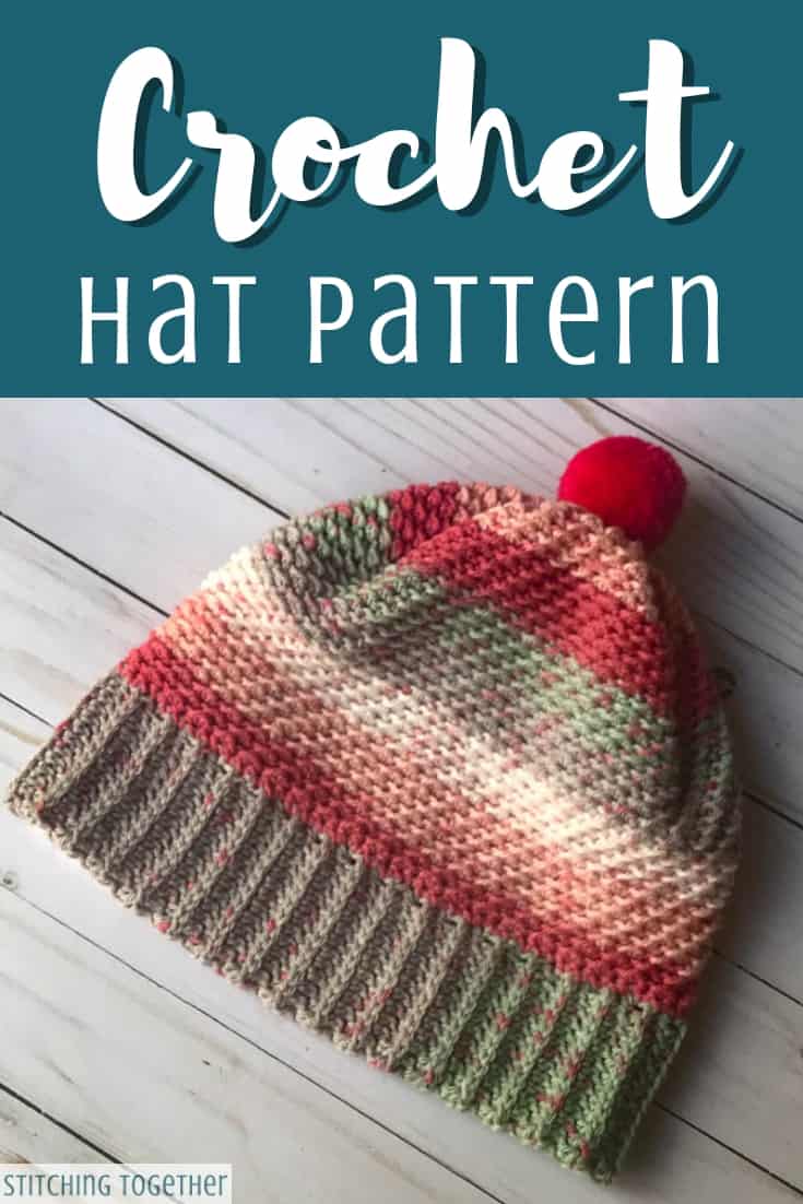 hat with brim crochet pattern pin image