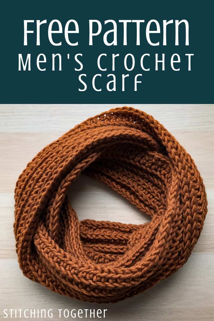 free mens crochet scarf pattern pin image