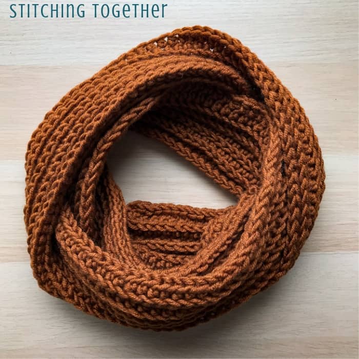 crochet mens scarf in circle