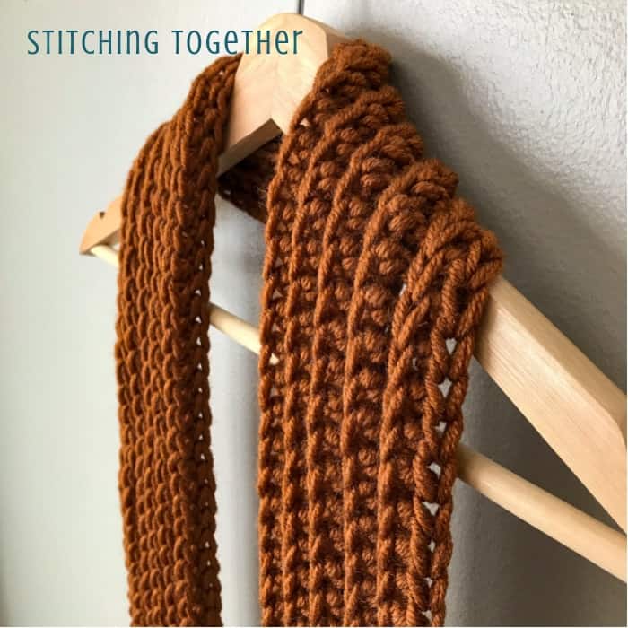 Entirely Easy Men S Scarf Crochet Pattern Stitching Together