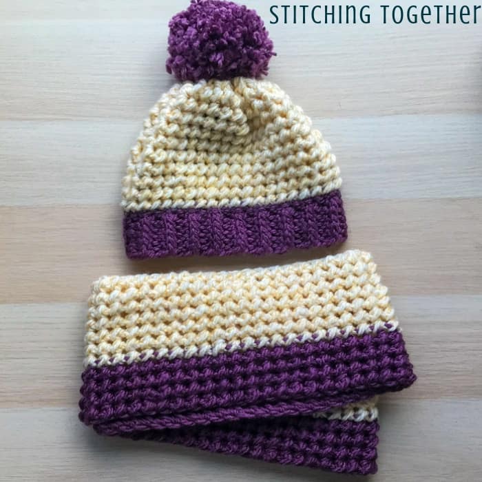 matching crochet hat and chunky scarf