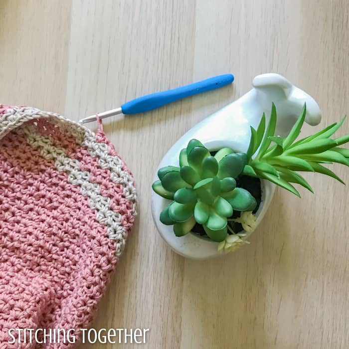 crochet shawl in progress