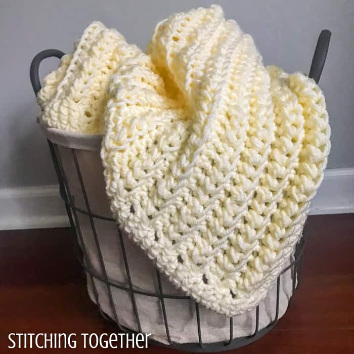 Chunky Crochet Baby Blanket - Through The Loop Yarn Craft