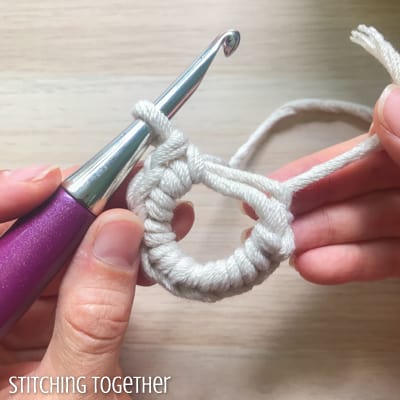 single crochets in a magic ring