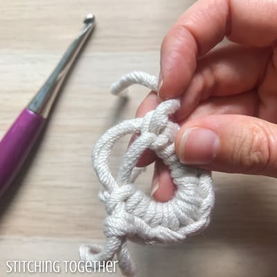 single crochets in a magic ring