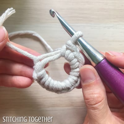 single crochets in a magic ring