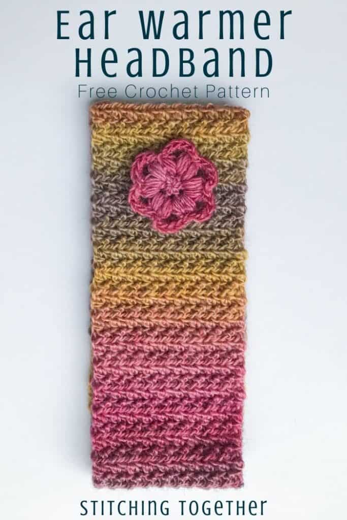 crochet headband with flower