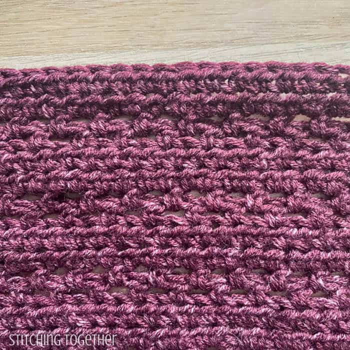solid and open crochet stitches