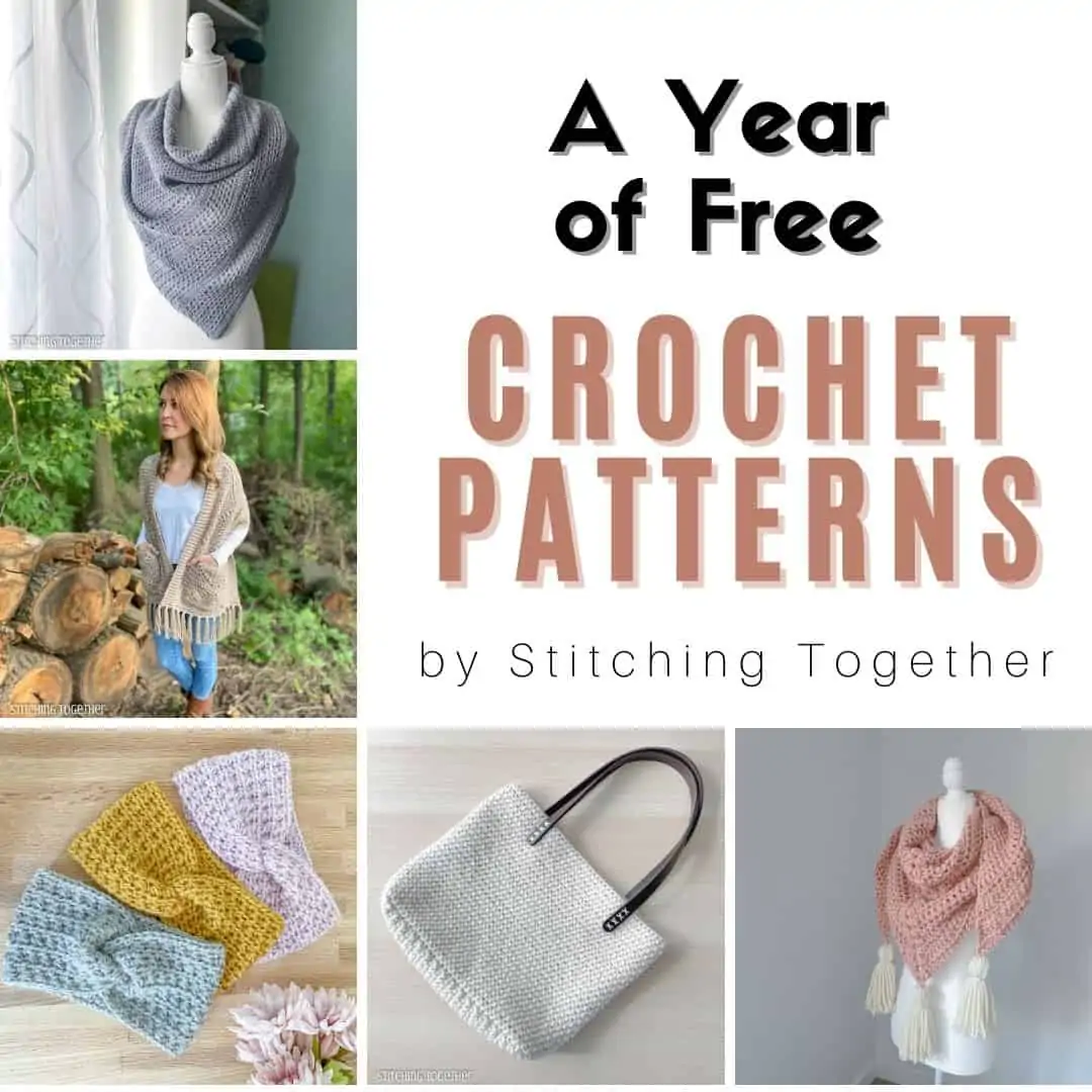 collage image of free crochet patterns