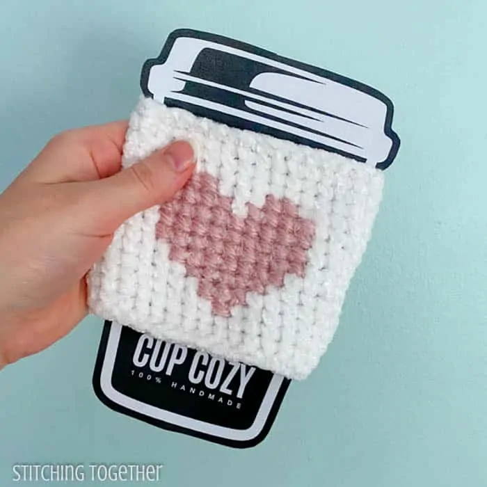 Here’s my Heart Crochet Coffee Sleeve