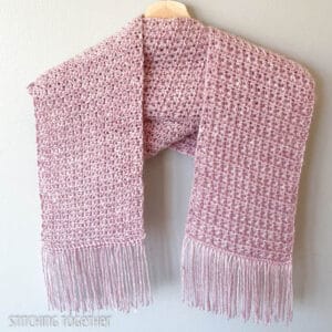 The Courtney Crochet Scarf with Fringe