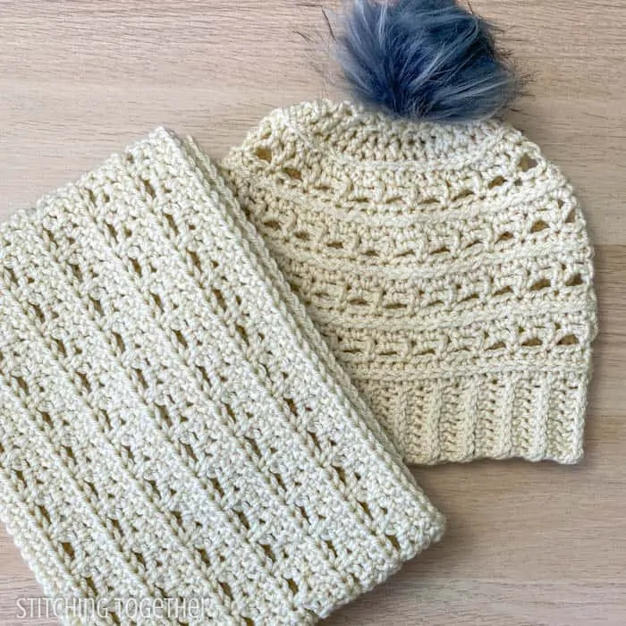 hat and cowl set crochet