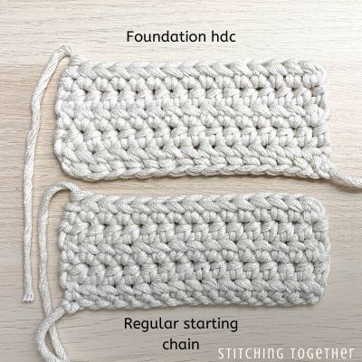 2 crochet swatches